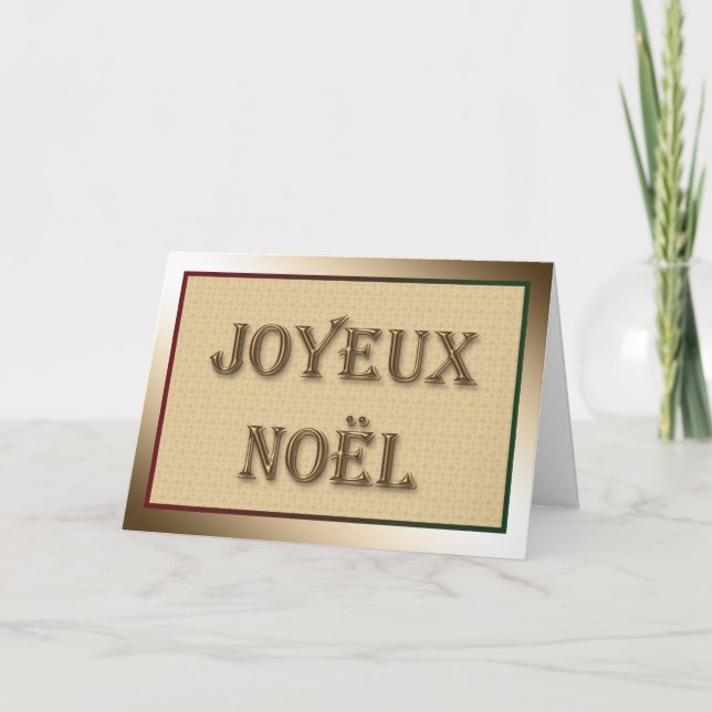 Feliz saludo de Navidad en francés (Anverso)