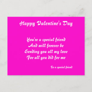 Feliz San Valentín a un amigo especial de postales