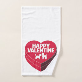Feliz San Valentín, caja de chocolates y silueta p