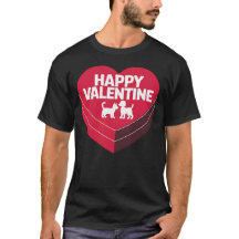 Feliz San Valentín, chocolate y camiseta de amigos