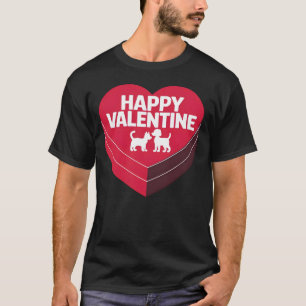 Feliz San Valentín, chocolate y camiseta de amigos