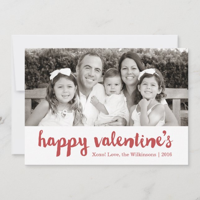Feliz San Valentín | Tarjeta fotográfica El día de (Anverso)