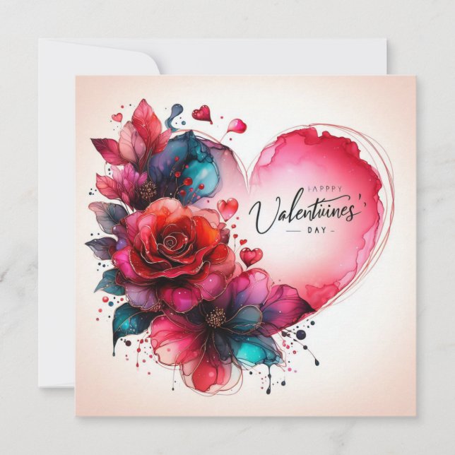 Feliz San Valentín tarjetas de amor (Anverso)