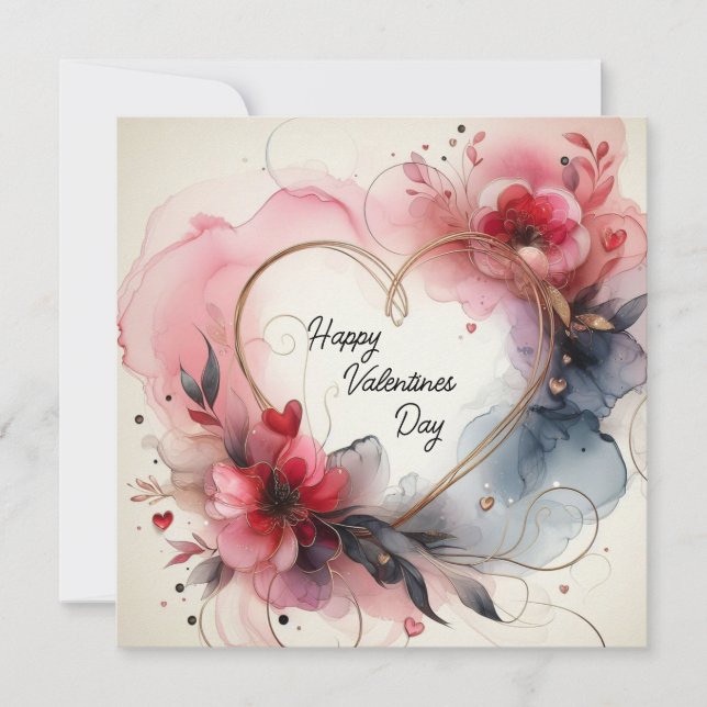 Feliz San Valentín tarjetas de amor (Anverso)