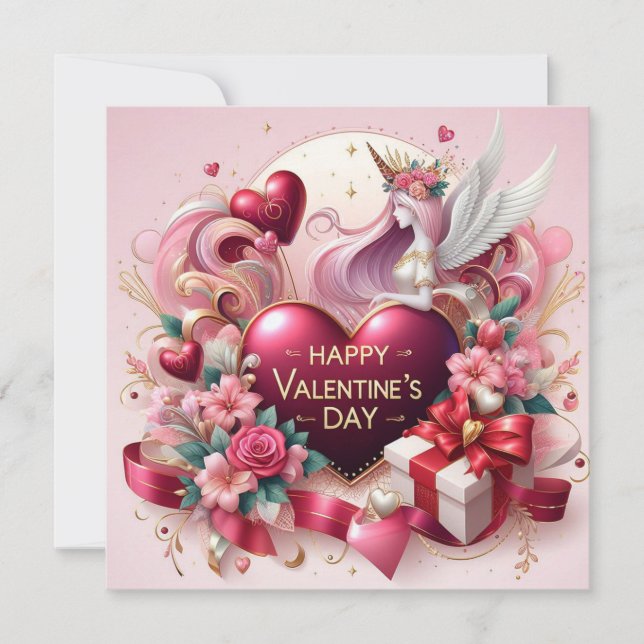 Feliz San Valentín tarjetas de amor (Anverso)