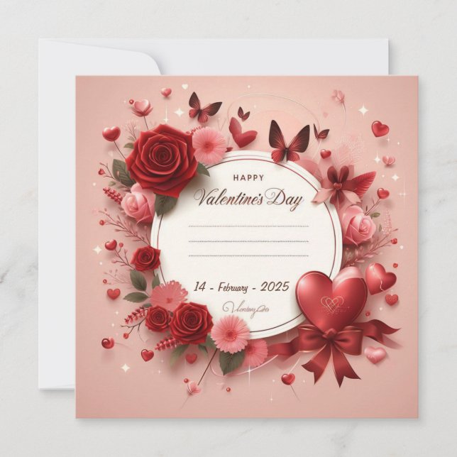Feliz San Valentín tarjetas de amor (Anverso)