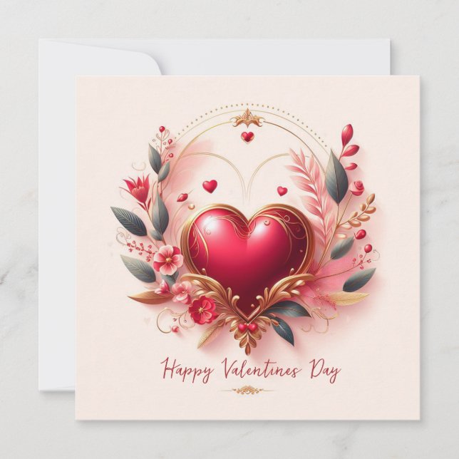 Feliz San Valentín tarjetas de amor (Anverso)