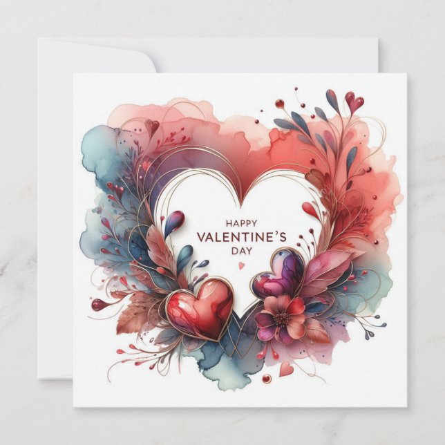 Feliz San Valentín tarjetas de amor (Anverso)