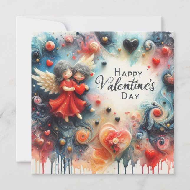Feliz San Valentín tarjetas de amor (Anverso)