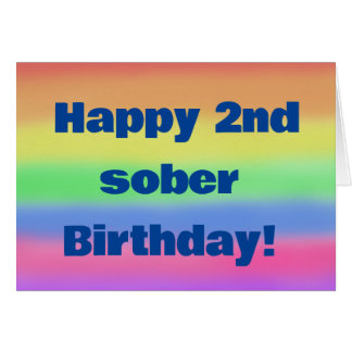 Feliz segundo cumpleaños sobrio