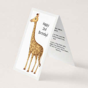 Feliz segundo cumpleaños - Tarjeta para niños