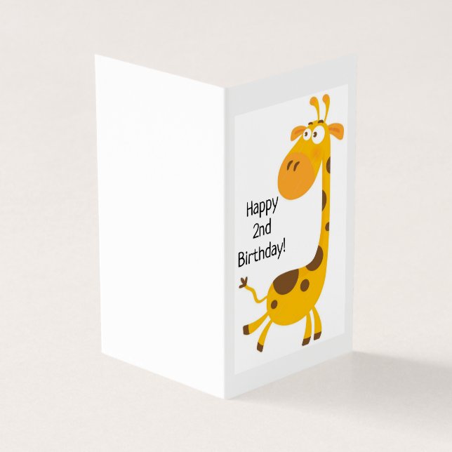 Feliz segundo cumpleaños - Tarjeta para niños (Exterior)