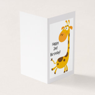 Feliz segundo cumpleaños - Tarjeta para niños