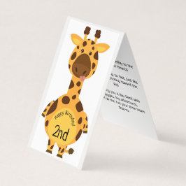 Feliz segundo cumpleaños - Tarjeta para niños