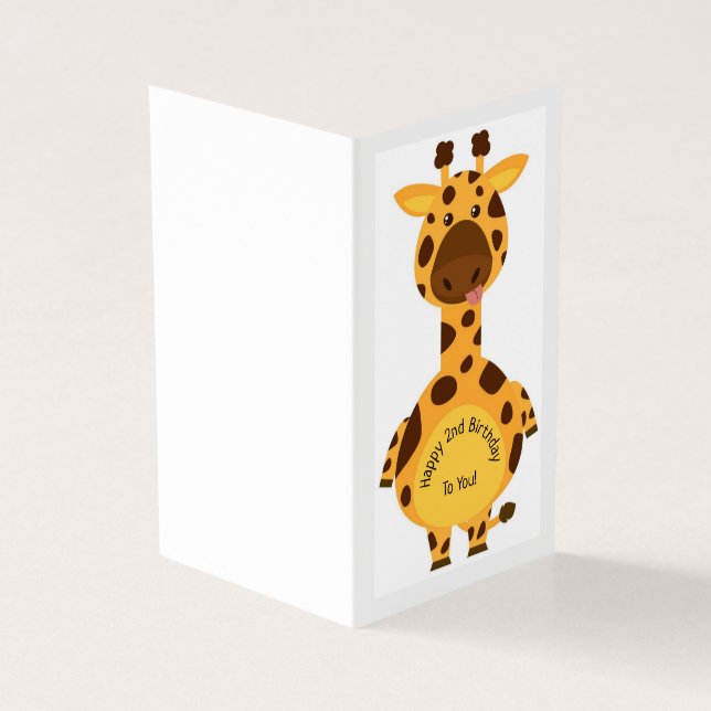 Feliz segundo cumpleaños - Tarjeta para niños (Exterior)