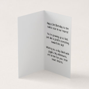 Feliz segundo cumpleaños - Tarjeta para niños