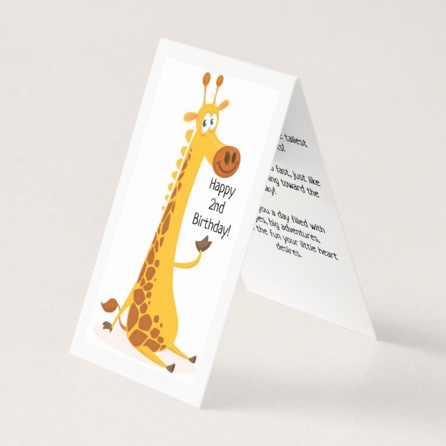 Feliz segundo cumpleaños - Tarjeta para niños (Anverso)