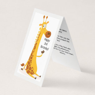 Feliz segundo cumpleaños - Tarjeta para niños
