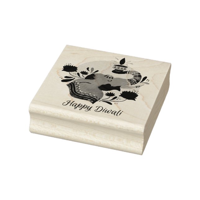 Feliz sello de goma de Diwali (Sello)