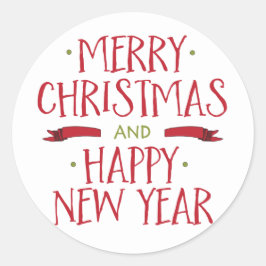 Feliz Sello para sobres navideño