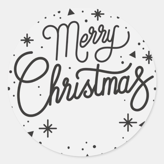 Feliz Sello para sobres navideño / Pegatina (Anverso)