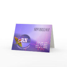 Feliz Semana de las Enfermeras. Tarjeta Caduceus m