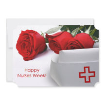 Feliz Semana de las Enfermeras. Tarjeta de tapón d