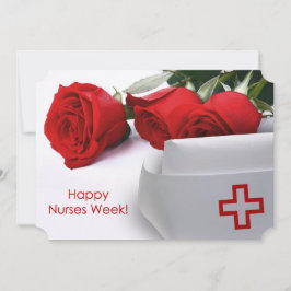 Feliz Semana de las Enfermeras. Tarjeta de tapón d
