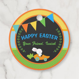 Feliz Semana Santa Pequeña Conejita y etiqueta de 