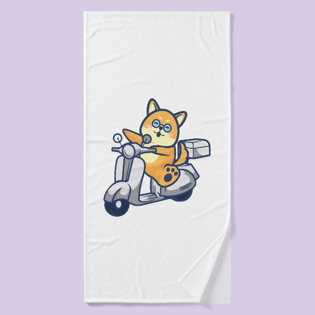 Feliz Shiba Inu (Toalla de baño)