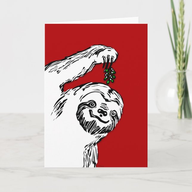 ¡Feliz Slothmas!  Es una tarjeta en blanco. Para (Anverso)