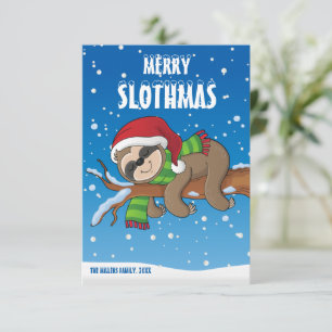Feliz Slothmas, Tarjeta de Navidad de Perezoso,