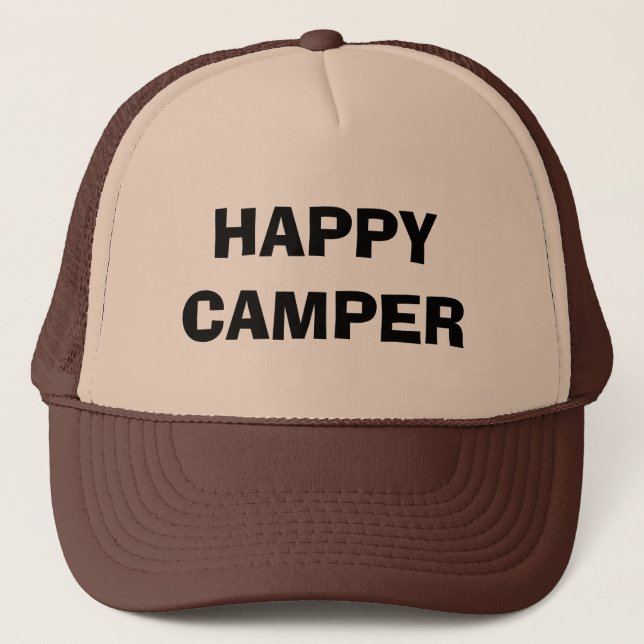 FELIZ sombrero de camionero CAMPER para camping y  (Anverso)