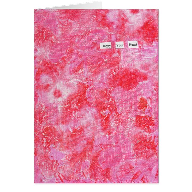 Feliz su tarjeta del corazón (Frente)