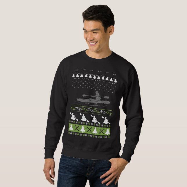 Feliz suéter a los Navidades Kayak Ugly (Anverso completo)