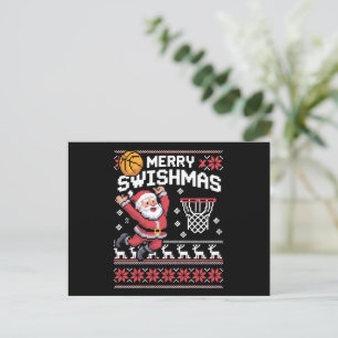 Feliz Swishmas Baloncesto Feo Navidad Xmas