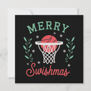 Feliz Swishmas Baloncesto Navidad Deportes Navidad