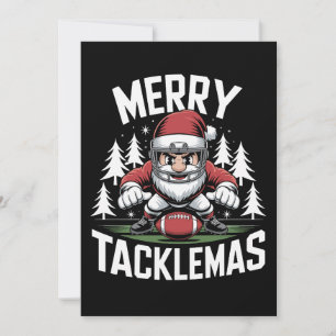Feliz Tacklemas Fútbol Santa Navidad Xmas