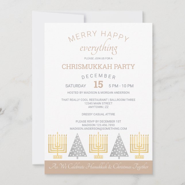 Feliz Tan, fiesta navideña de Chrismukkah (Anverso)