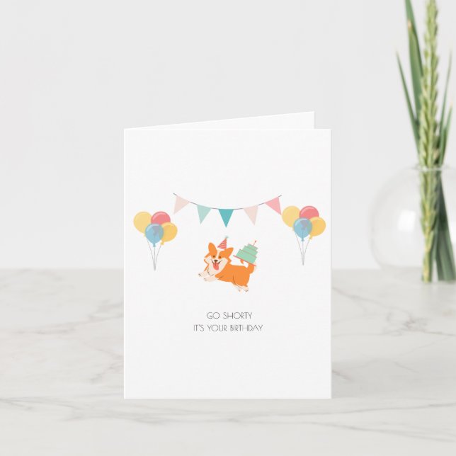 FELIZ TARJETA CORGI DE CUMPLEAÑOS (Anverso)