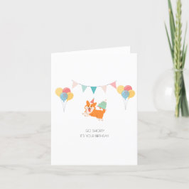 FELIZ TARJETA CORGI DE CUMPLEAÑOS