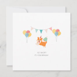 FELIZ TARJETA CORGI DE CUMPLEAÑOS