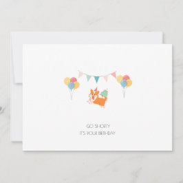 FELIZ TARJETA CORGI DE CUMPLEAÑOS