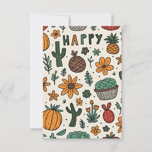 Feliz tarjeta de agradecimiento (Anverso)