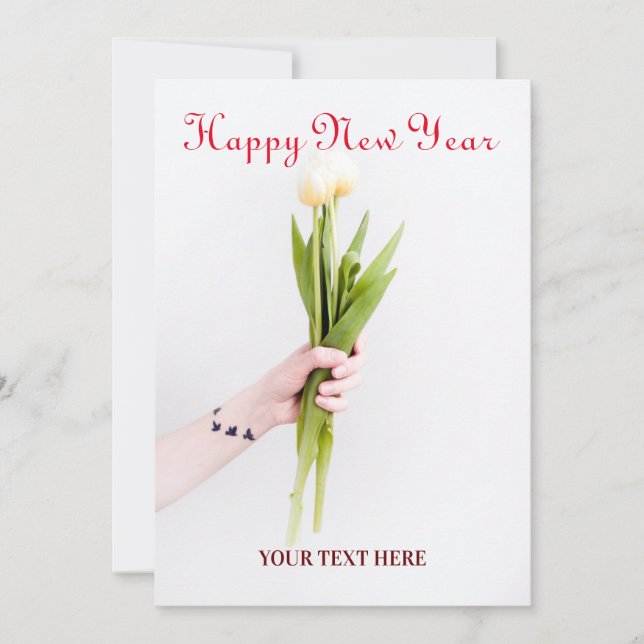FELIZ TARJETA DE AÑO NUEVO (Anverso)