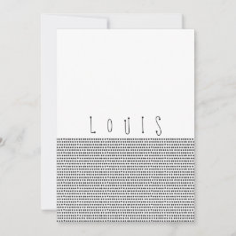 FELIZ | Tarjeta de anuncio de nacimiento con punto