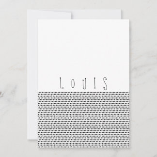 FELIZ | Tarjeta de anuncio de nacimiento con punto