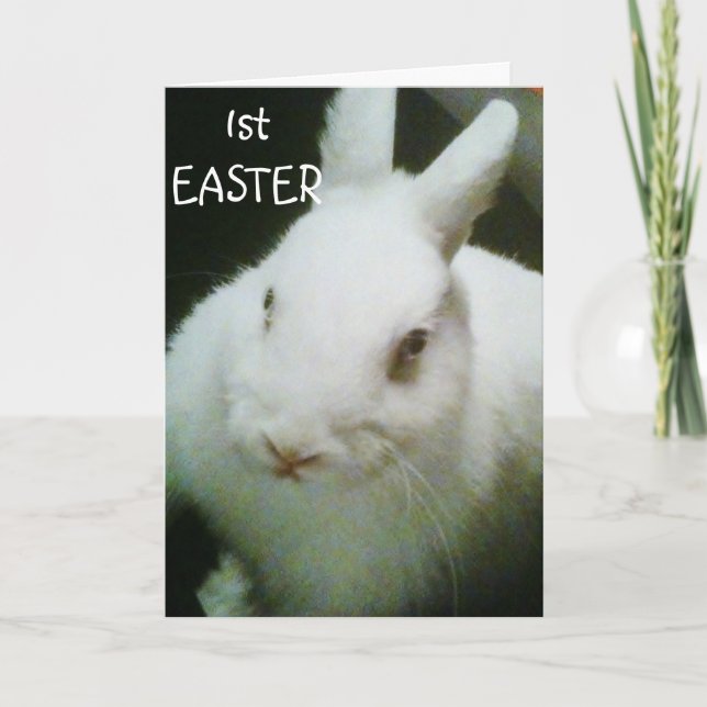 FELIZ TARJETA DE BUNNY "1EASTER" (Anverso)