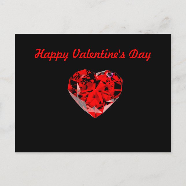 FELIZ TARJETA DE CORAZÓN ROJO DEL DÍA DE VALENTINE (Anverso)