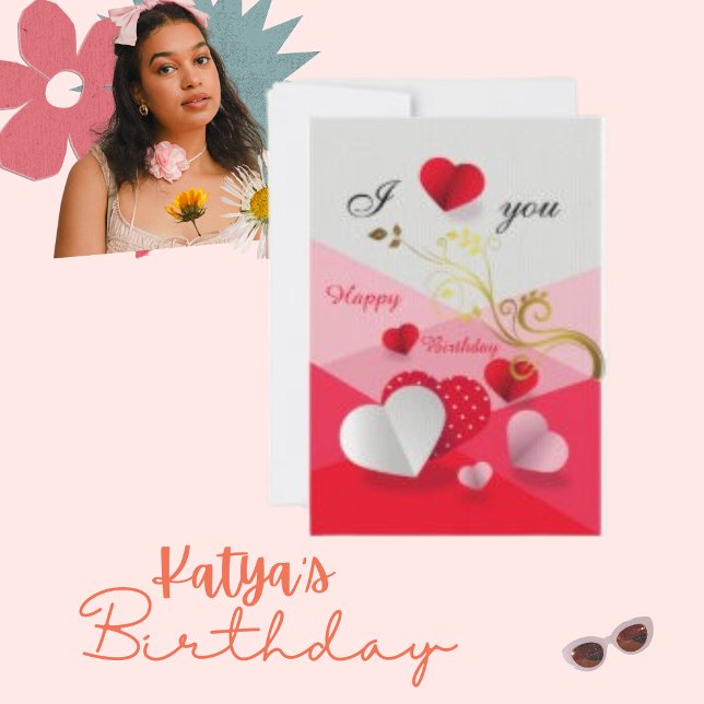 Feliz Tarjeta de Cumpleaños Amor Corazón (Subido por el creador)